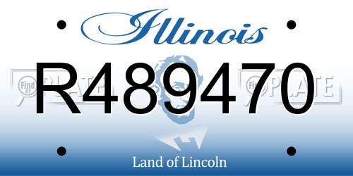 R489470 Illinois License Plate