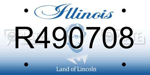 R490708 Illinois License Plate