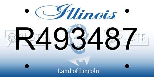 R493487 Illinois License Plate
