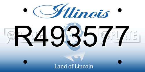 R493577 Illinois License Plate