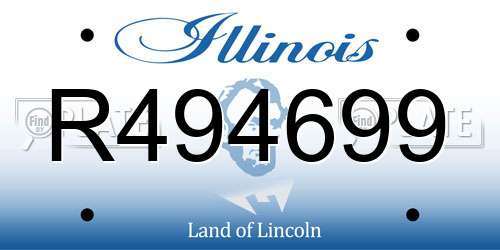 R494699 Illinois License Plate