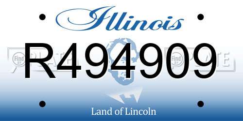 R494909 Illinois License Plate