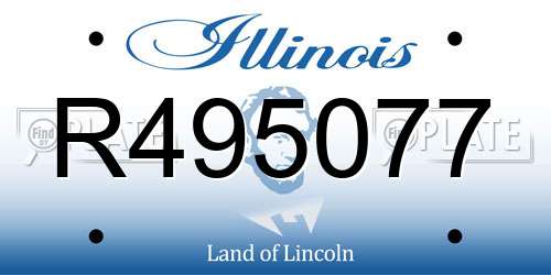 R495077 Illinois License Plate