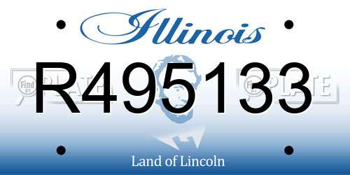 R495133 Illinois License Plate
