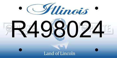 R498024 Illinois License Plate