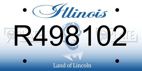 R498102 Illinois License Plate