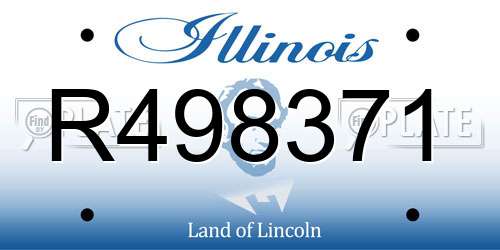 R498371 Illinois License Plate