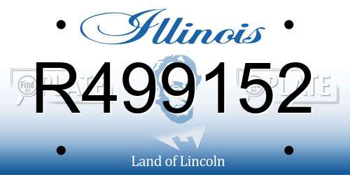 R499152 Illinois License Plate