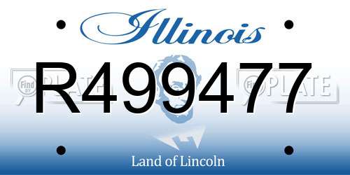 R499477 Illinois License Plate