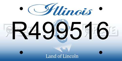 R499516 Illinois License Plate