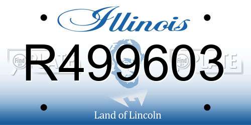 R499603 Illinois License Plate