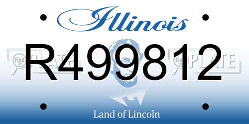 R499812 Illinois License Plate