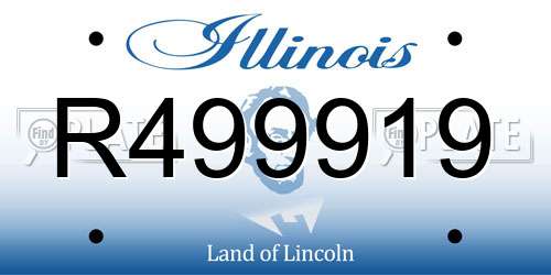 R499919 Illinois License Plate