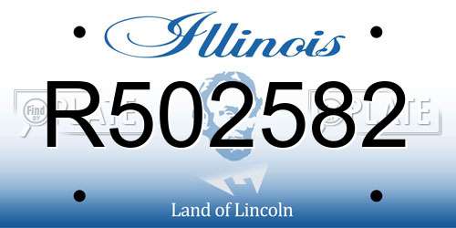 R502582 Illinois License Plate