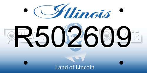 R502609 Illinois License Plate
