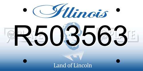 R503563 Illinois License Plate