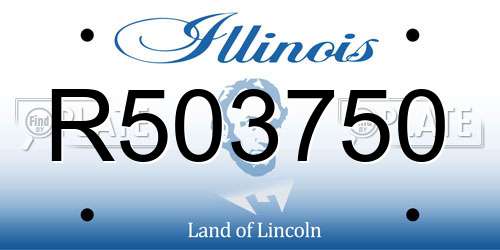 R503750 Illinois License Plate