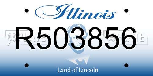 R503856 Illinois License Plate