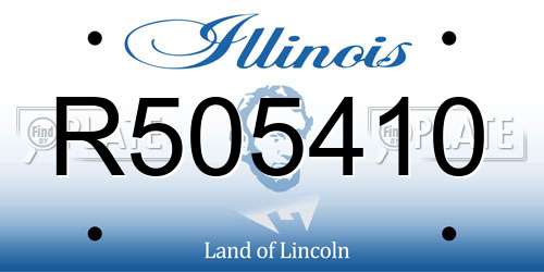 R505410 Illinois License Plate