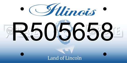 R505658 Illinois License Plate