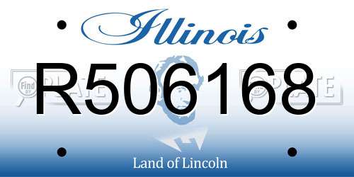 R506168 Illinois License Plate