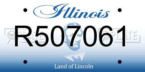 R507061 Illinois License Plate