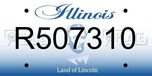 R507310 Illinois License Plate