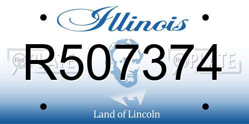 R507374 Illinois License Plate