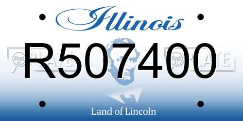 R507400 Illinois License Plate