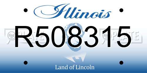 R508315 Illinois License Plate