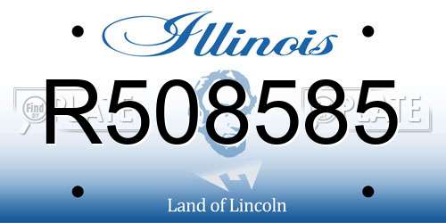 R508585 Illinois License Plate