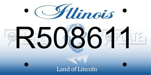 R508611 Illinois License Plate