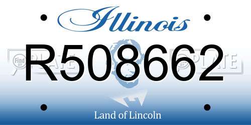 R508662 Illinois License Plate