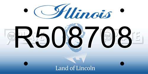 R508708 Illinois License Plate