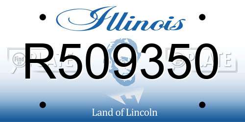 R509350 Illinois License Plate