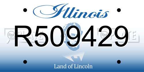 R509429 Illinois License Plate