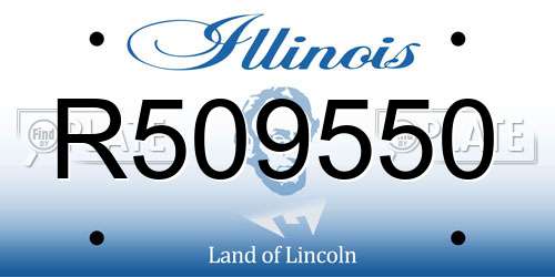R509550 Illinois License Plate