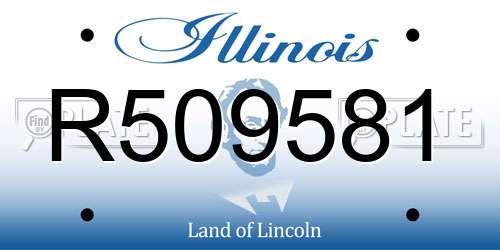 R509581 Illinois License Plate