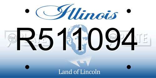 R511094 Illinois License Plate