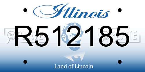 R512185 Illinois License Plate