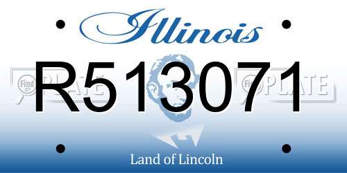 R513071 Illinois License Plate