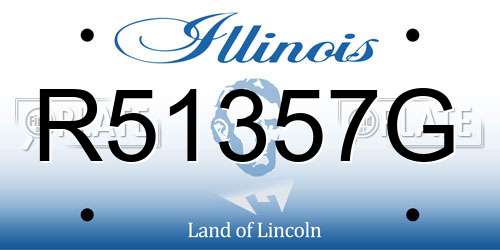 R51357G Illinois License Plate