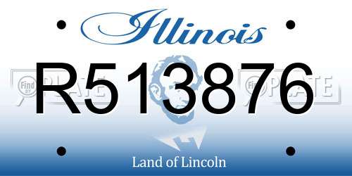 R513876 Illinois License Plate
