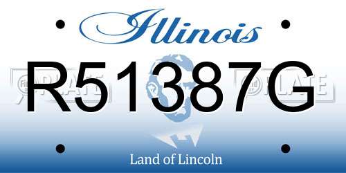 R51387G Illinois License Plate