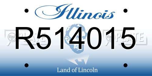 R514015 license plate in IL state