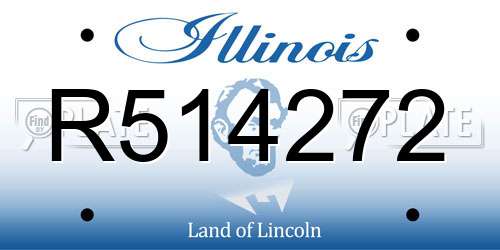 R514272 Illinois License Plate