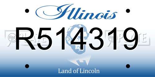 R514319 Illinois License Plate