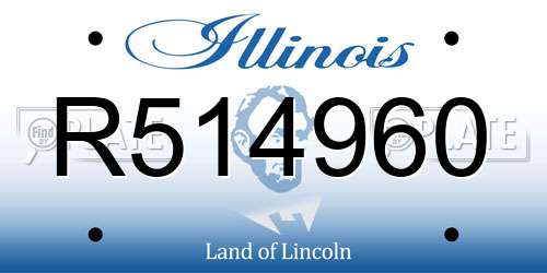 R514960 Illinois License Plate