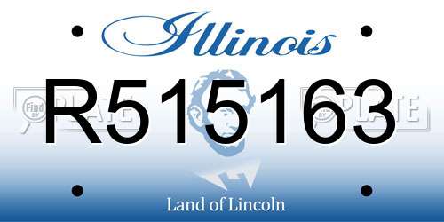 R515163 Illinois License Plate