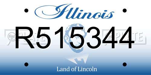 R515344 Illinois License Plate
